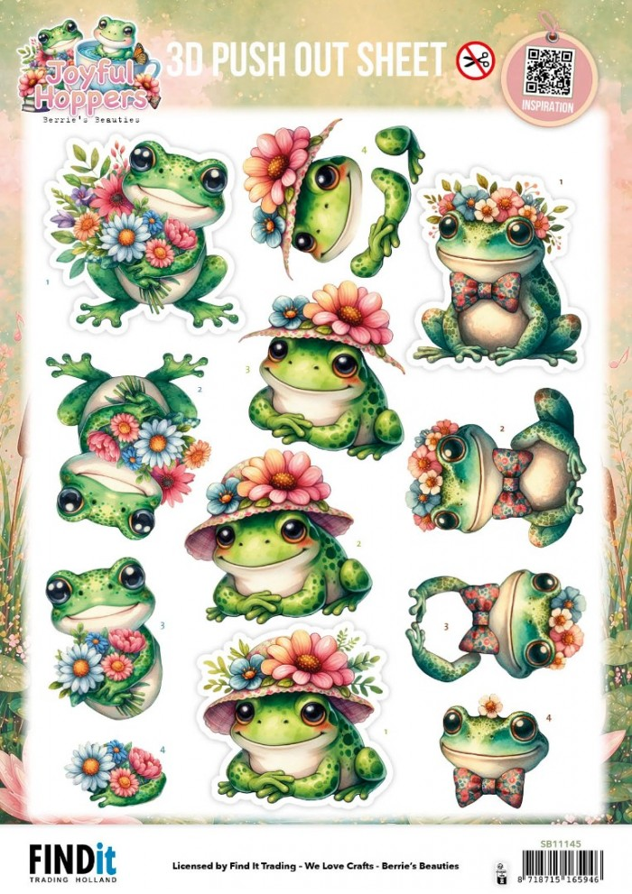 Berrie's Beauties, 3D Push Out, Joyful Hoppers, Bouquet of Joy- SB11145