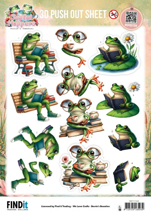 Berrie's Beauties, 3D Push Out, Joyful Hoppers, Pondside Pages - SB11144