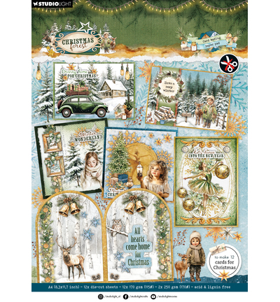 PRE-ORDER - Studiolight, Card Making Paperpad, Christmas Forest - SL-CF-CMP40