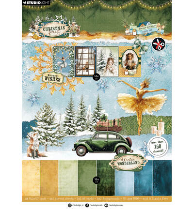PRE-ORDER - Studiolight, DIY Paperpad, Christmas Forest - SL-CF-DCPP473