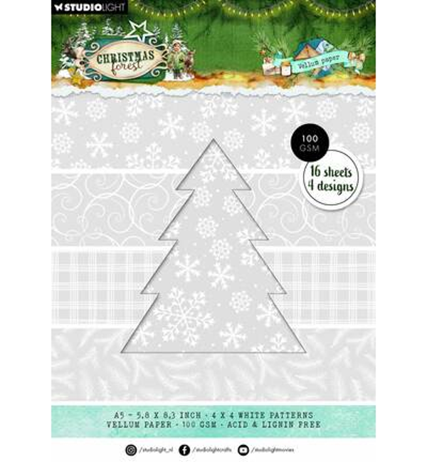 PRE-ORDER - Studiolight, Vellum Paperpad, Christmas Forest - SL-CF-VPP479