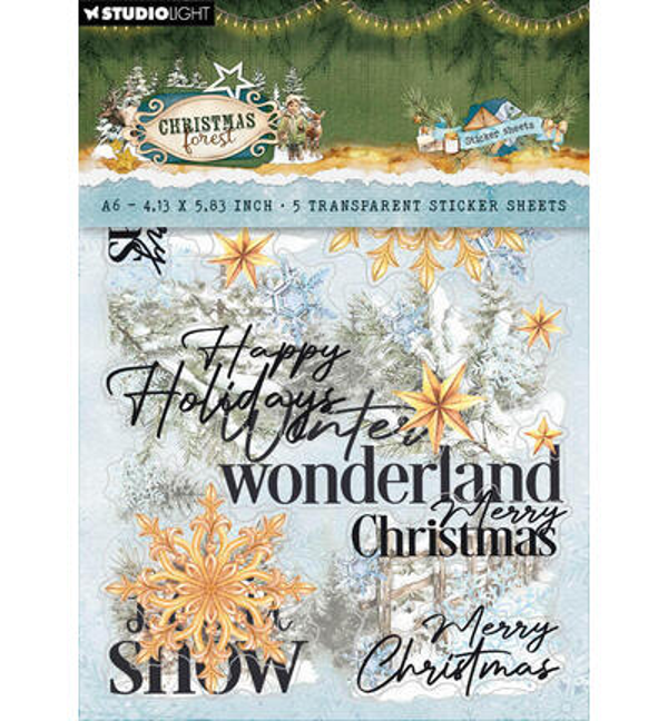 PRE-ORDER - Studiolight, Stickers,  Christmas Forest, Elements & Texts - SL-CF-STIC81