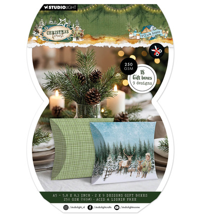 PRE-ORDER - Studiolight, Pillow Boxes, Christmas Forest - SL-CF-GBPP480