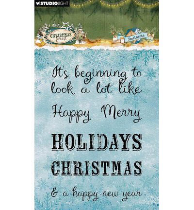 PRE-ORDER - Studiolight, Clear Stamp, Christmas Forest, Sentiments - SL-CF-STAMP954
