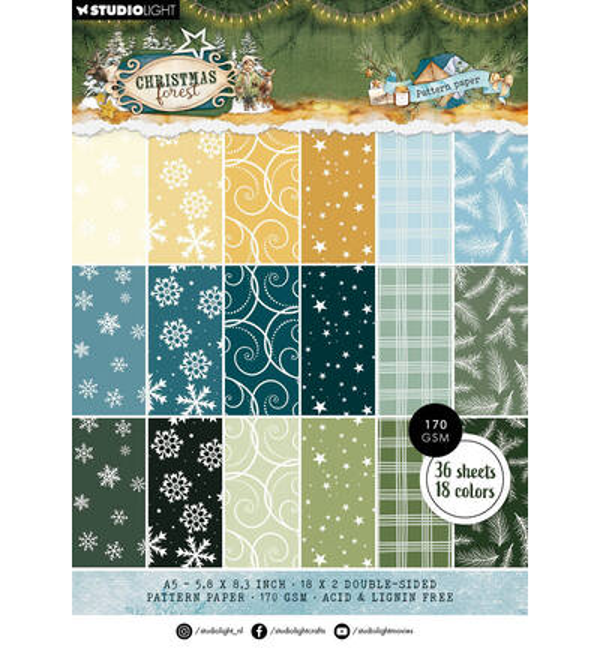 PRE-ORDER - Studiolight, Design Paperpad, Christmas Forest - SL-CF-PPP477