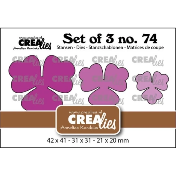 Crealies, Snijmal, Set van 3,  Bloemen 30 - CLSet74