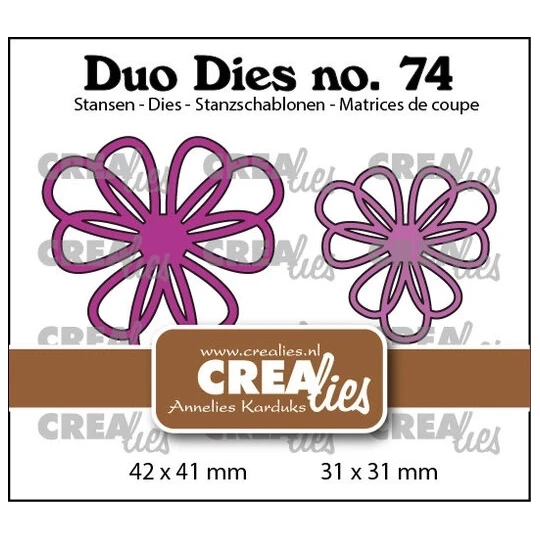 Crealies, Snijmal, Duo Dies, Open Bloemen 30 - CLDD74