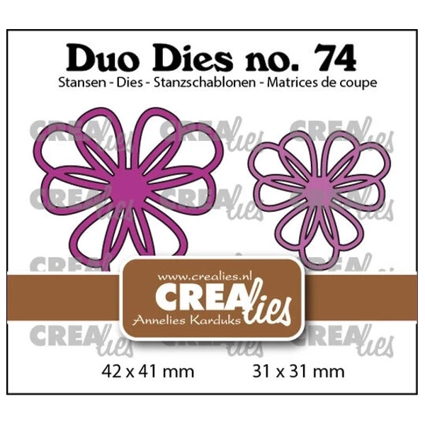 Crealies, Snijmal, Duo Dies, Open Bloemen 30 - CLDD74