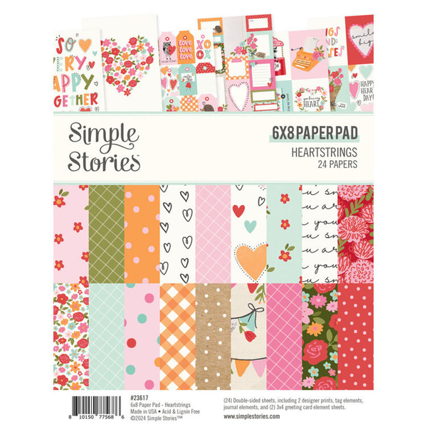 Simple Stories, Paperpad, Heartstrings, 6x8 inch - 23617