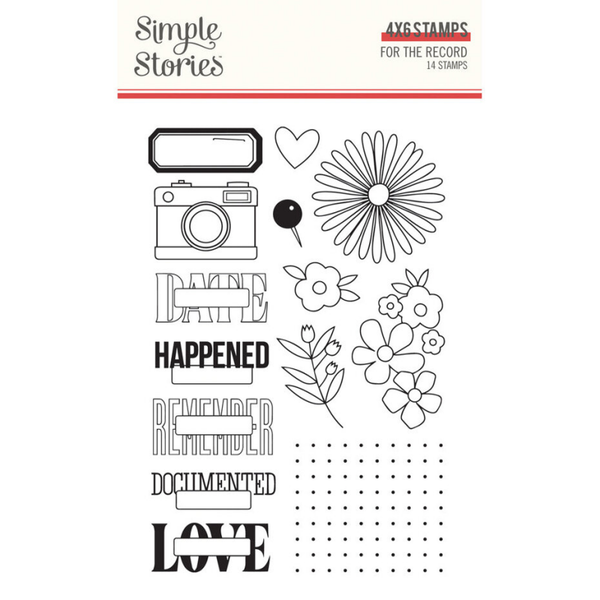 Simple Stories, Clear Stamp, For the Record - 23517