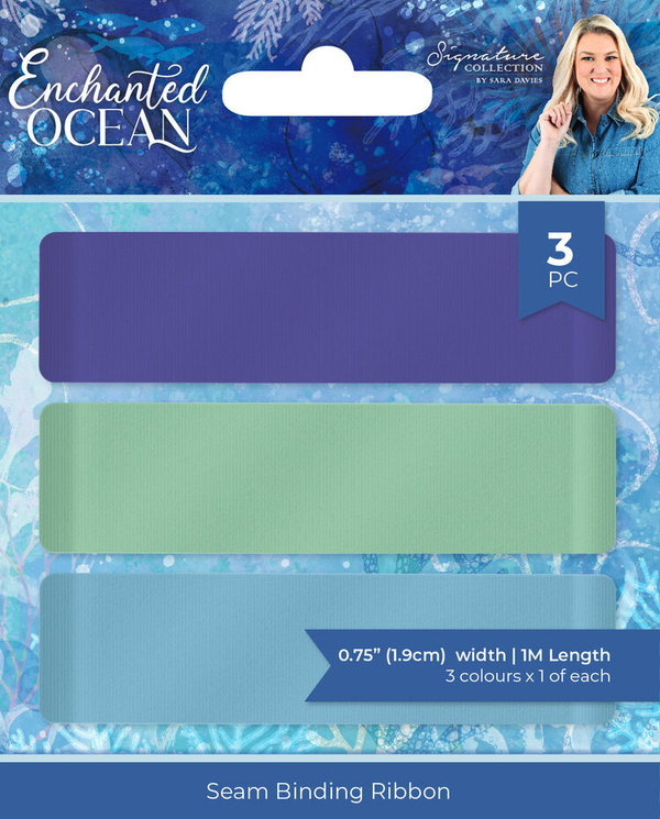 Crafter's Companion, Seam Binding Ribbon, Enchanted Ocean - S-EO-SBR