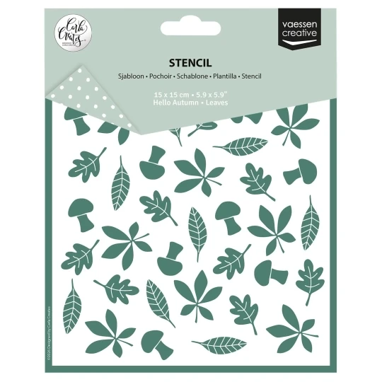 Vaesen Creative, Carla Creates, Mask Stencil, Leaves - CAR0510