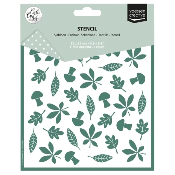Vaesen Creative, Carla Creates, Mask Stencil, Leaves - CAR0510