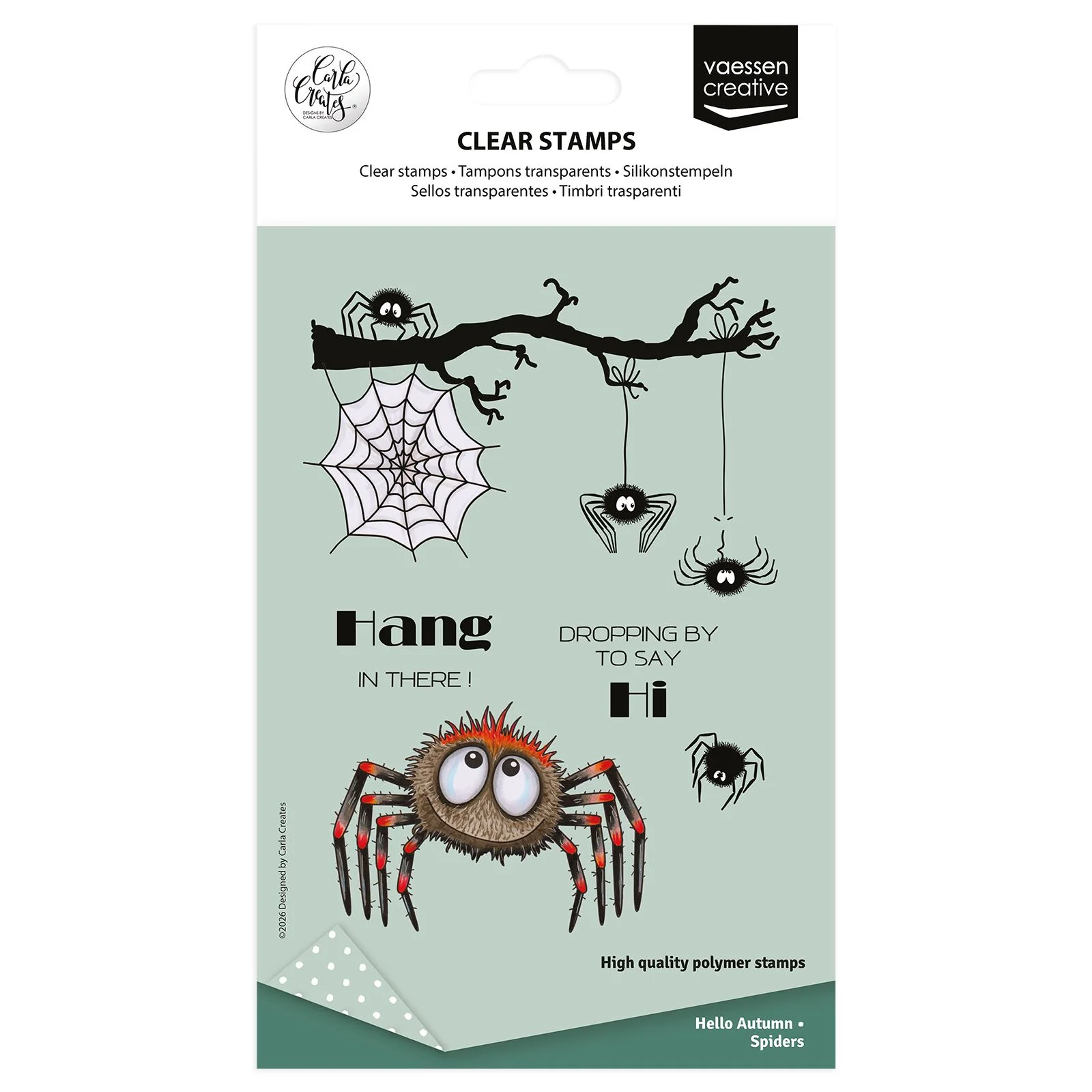 Vaessen Creative, Carla Creates, Clear Stamp, Spiders - CAR0506