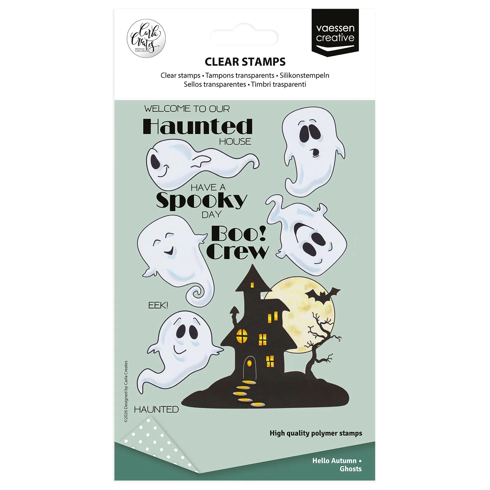 Vaessen Creative, Carla Creates, Clear Stamp, Ghosts - CAR0504