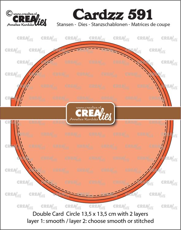 Crealies, Snijmal, Cardzz, Dubbele Ronde Kaart - CLCZ591