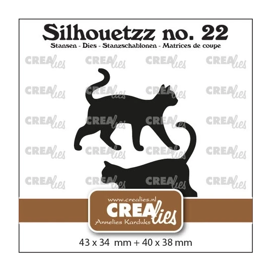 Crealies, Snijmal, Silhouetzz, Katten Staand - CLSH22