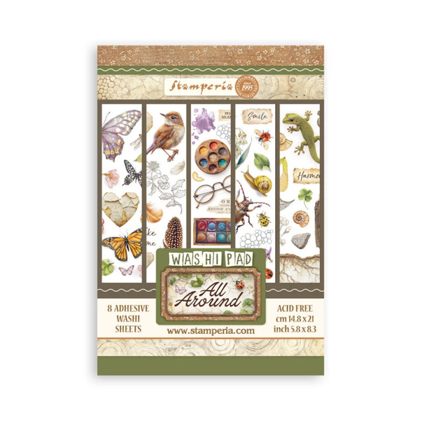 Stamperia, Washi Pad, All Around, A5 formaat  - SBW33