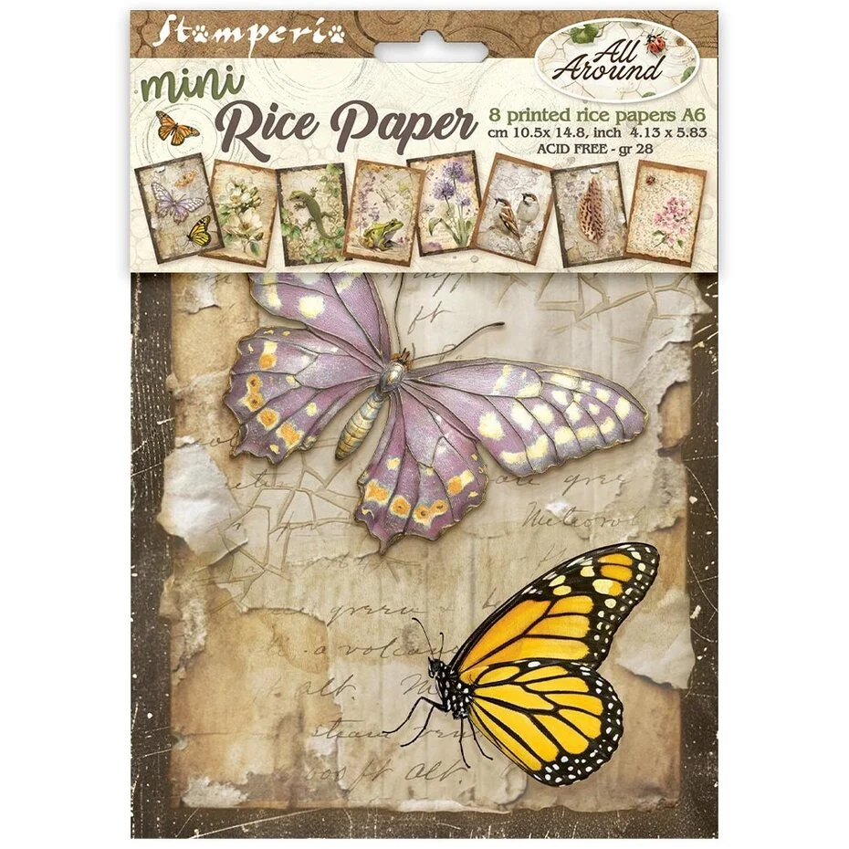 Stamperia, Rice Paper Selection, All Around, Mini, A6  - DFSA6X06