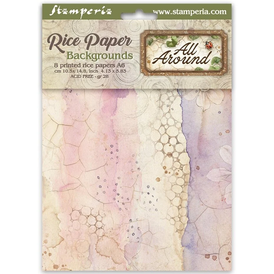 Stamperia, Rice Paper Selection, All Around, Backgrounds, A6  - DFSAK6054