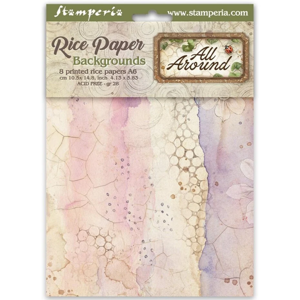Stamperia, Rice Paper Selection, All Around, Backgrounds, A6  - DFSAK6054