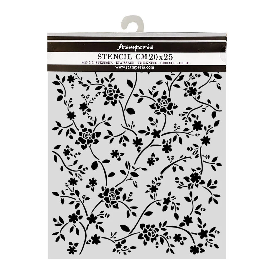 Stamperia, Thick Stencil, All Around, Ramage, 20 x 25 cm - KSTD207