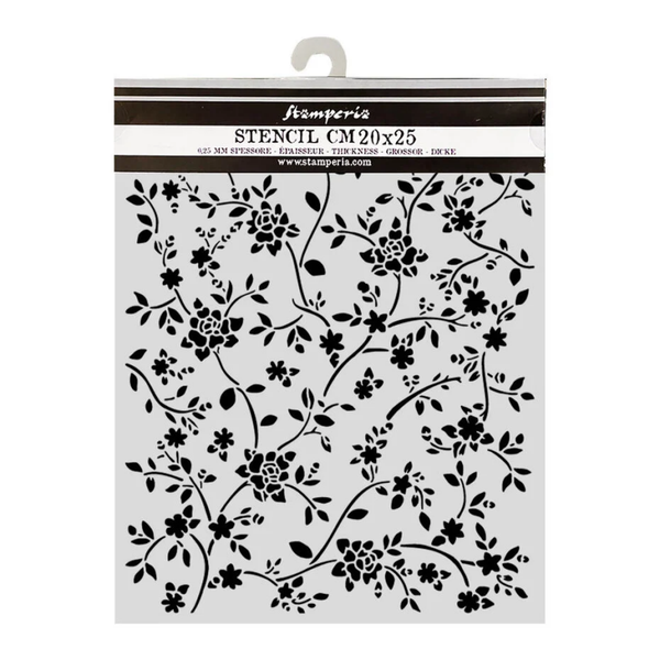 Stamperia, Thick Stencil, All Around, Ramage, 20 x 25 cm - KSTD207