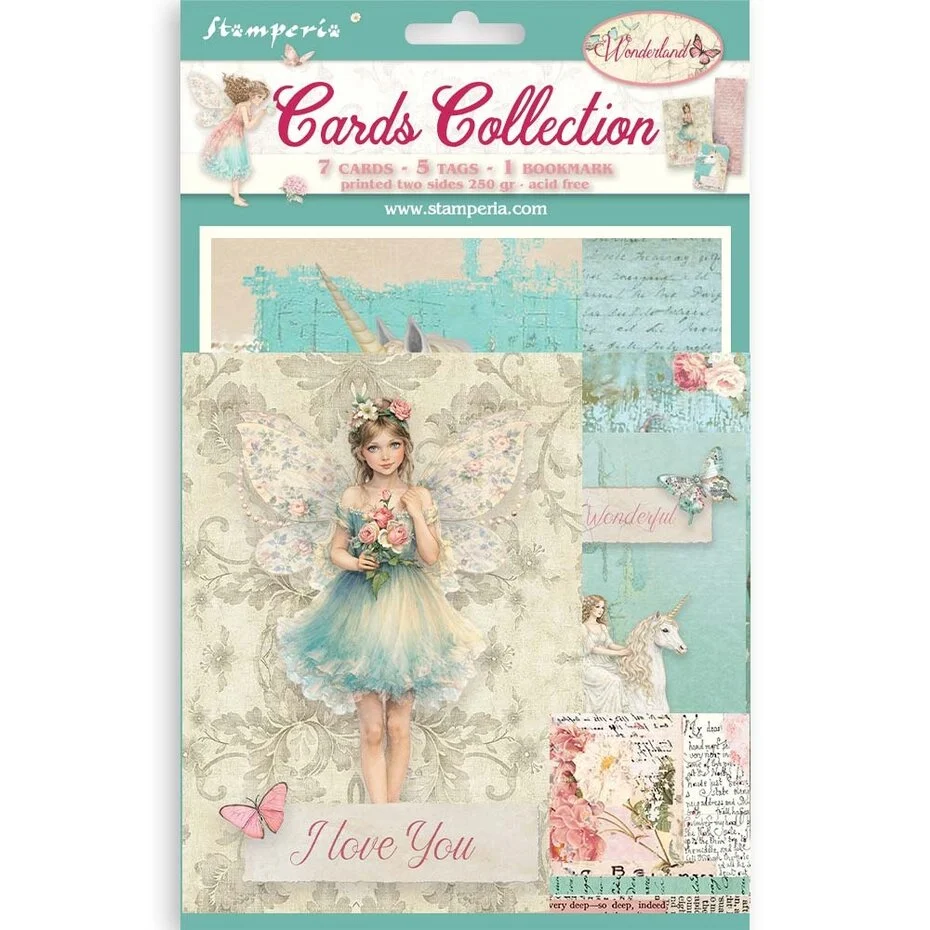 Stamperia, Cards Collection, Wonderland - SBCARD43