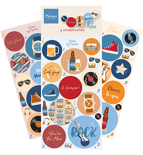 Marianne Design, Stickers, Hi Handsome! by Marlene - CA3205