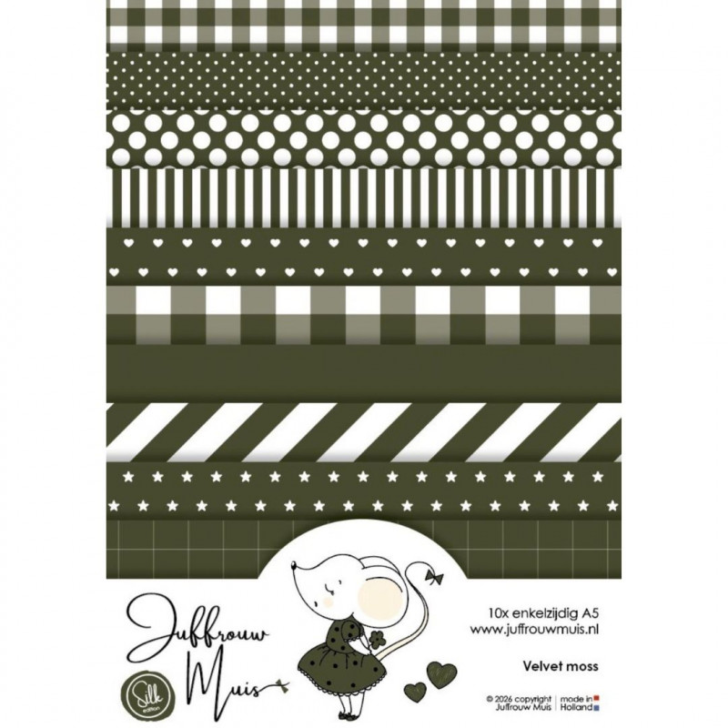 Juffrouw Muis, Tiny Cardstock, Silk Edition, Velvet Moss