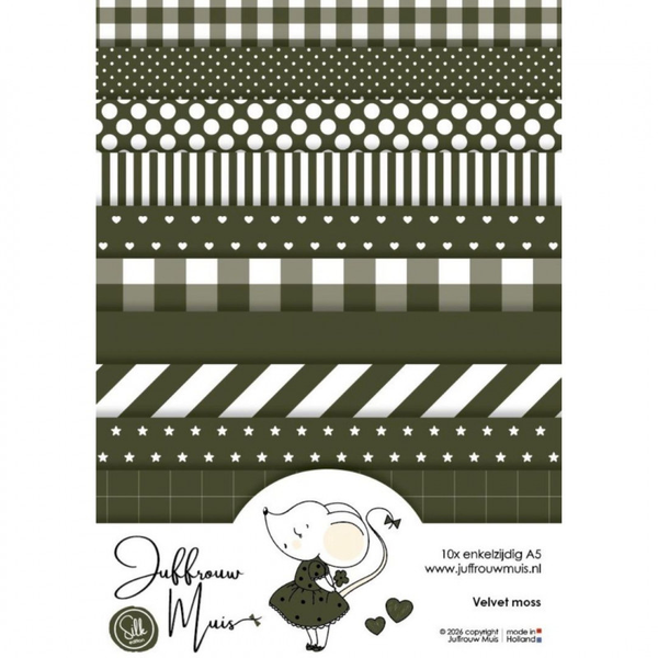 Juffrouw Muis, Tiny Cardstock, Silk Edition, Velvet Moss