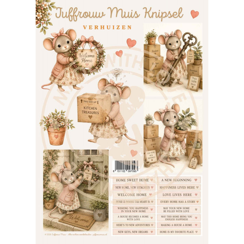 Juffrouw Muis, Knipsel, Verhuizen