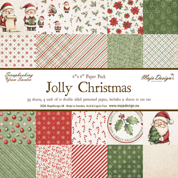 Maja Design, Paperpad, Jolly Christmas, 6x6 inch