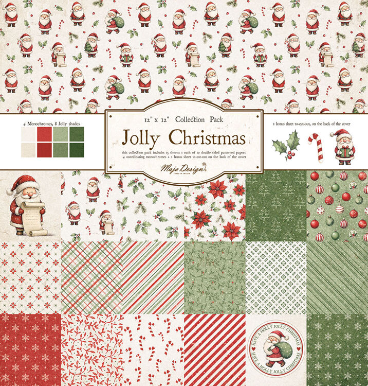 Maja Design, Paperpad, Jolly Christmas, 12x12 inch