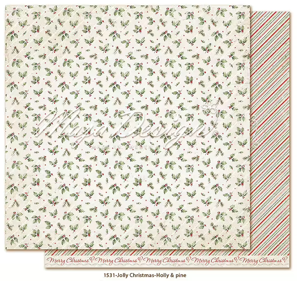 Maja Design, Scrapbookvel, Jolly Christmas, Holly & Pine - 1531