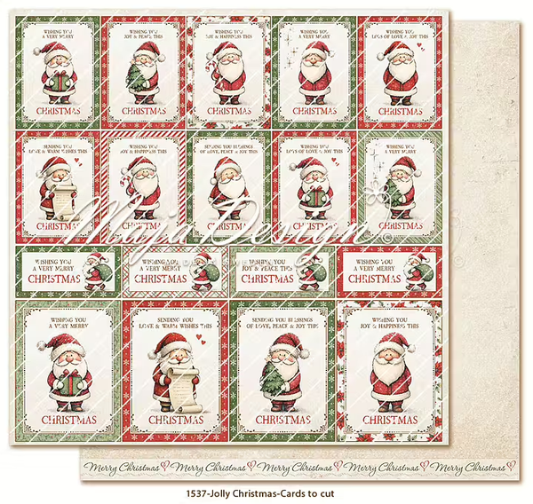 Maja Design, Scrapbookvel, Jolly Christmas, Cards to Cut - 1537