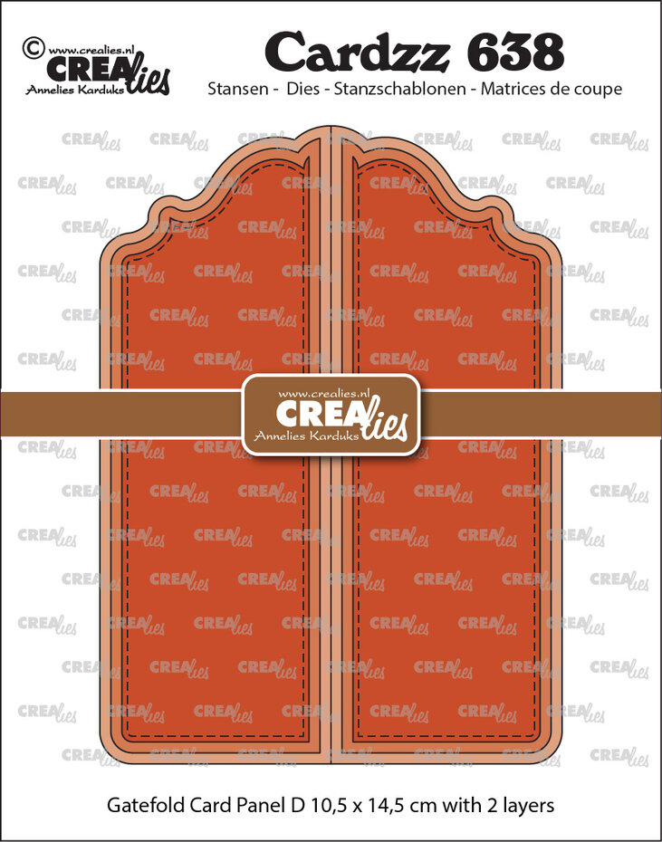 Crealies, Cardzz, Gatefold Card, Paneel D - CLCL638