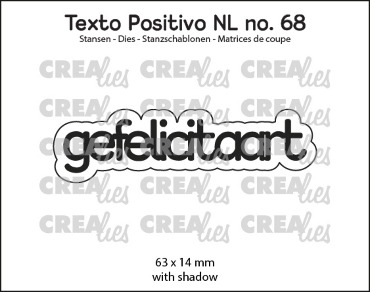 Crealies, Texto Positivo, Gefelicitaart - POSNL68