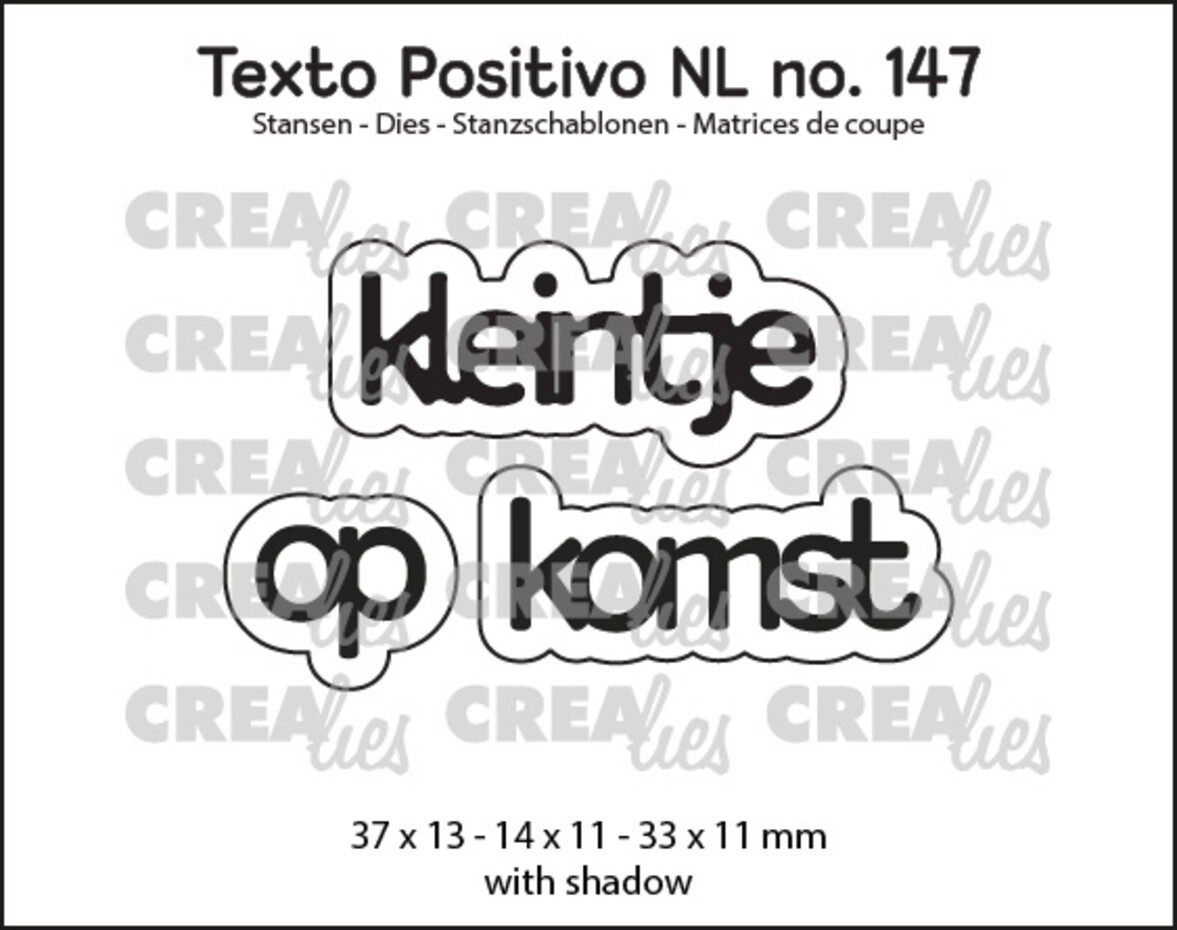 Crealies, Texto Positivo, Kleintje op Komst - POSNL147