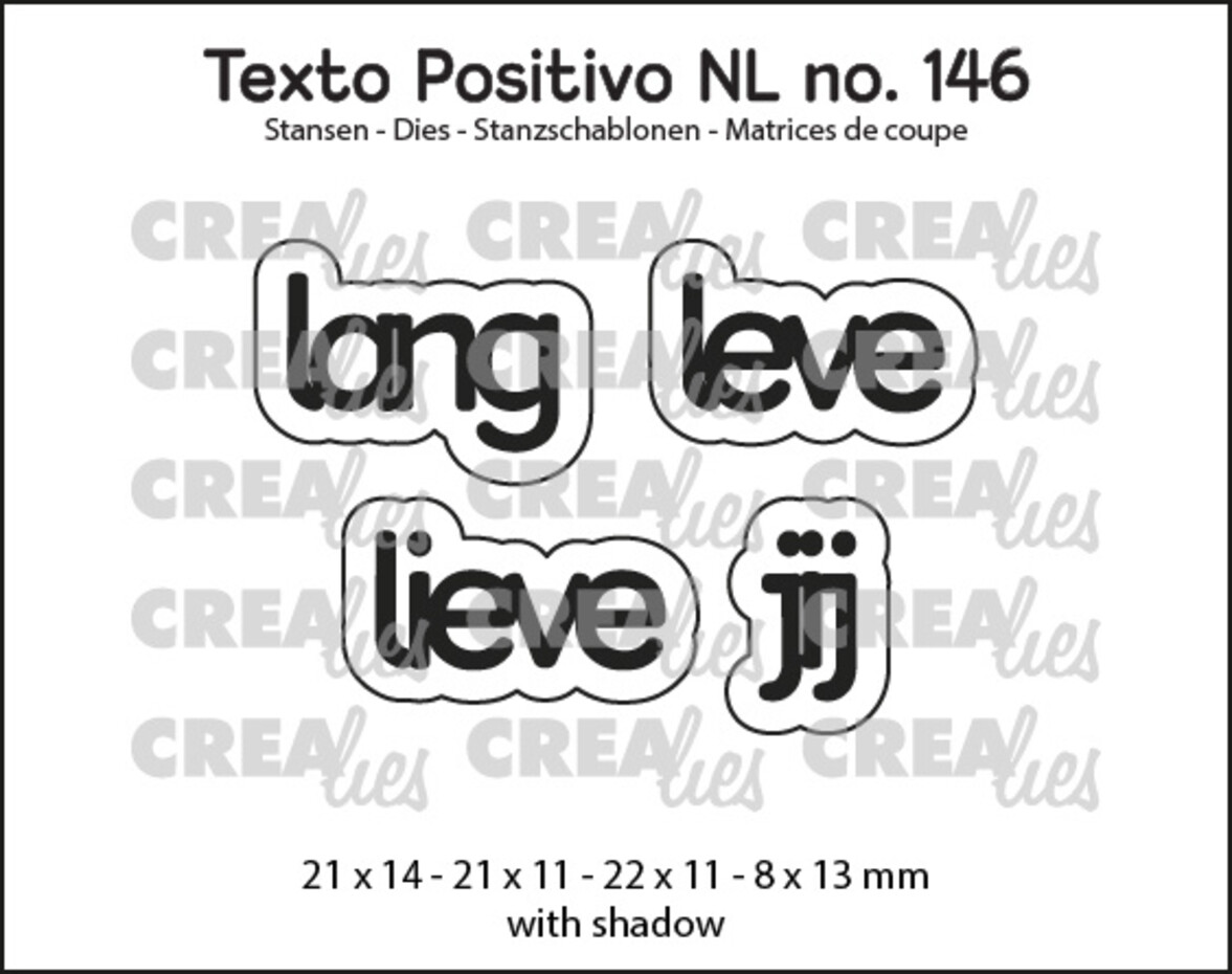 Crealies, Texto Positivo, Lang Leve Lieve Jij - POSNL146