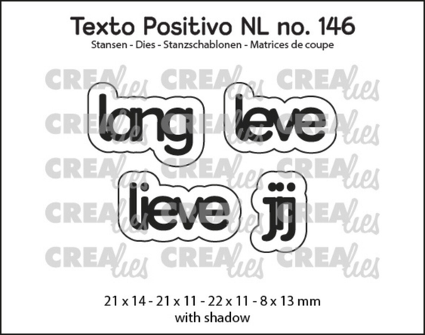 Crealies, Texto Positivo, Lang Leve Lieve Jij - POSNL146