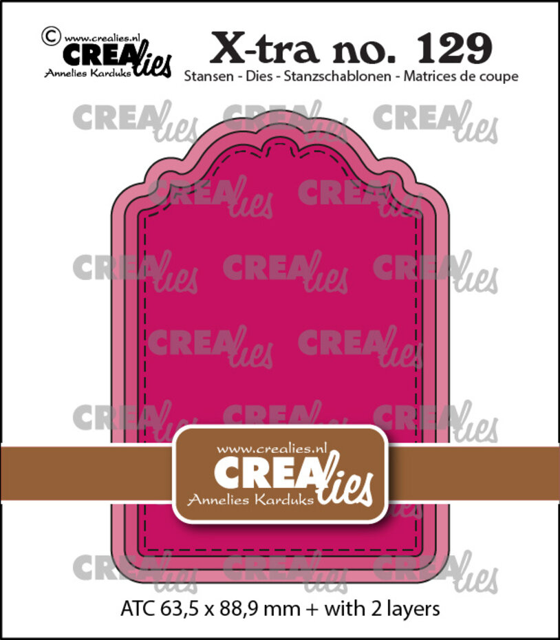 Crealies, X-tra, ATC Paneel D - CLXtra129