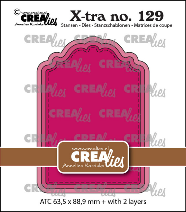 Crealies, X-tra, ATC Paneel D - CLXtra129