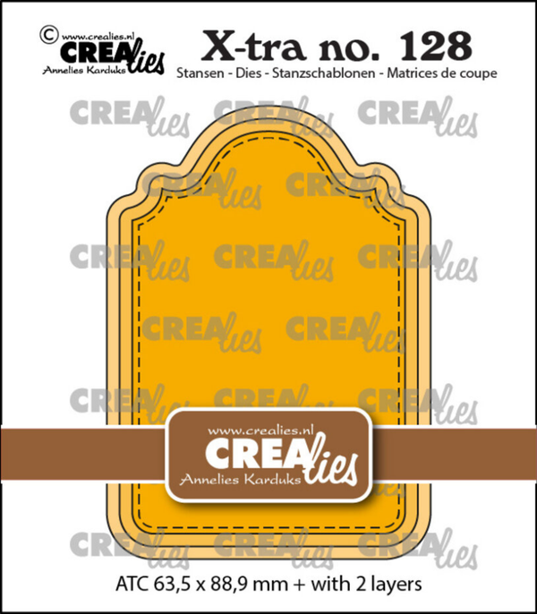 Crealies, X-tra, ATC Paneel C - CLXtra128