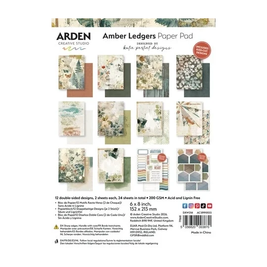 Arden Creative, Amber Ledgers, Paperpad by Katie Pertiet, 6x8 inch - ACSPP0033