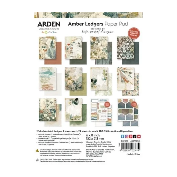 Arden Creative, Amber Ledgers, Paperpad by Katie Pertiet, 6x8 inch - ACSPP0033
