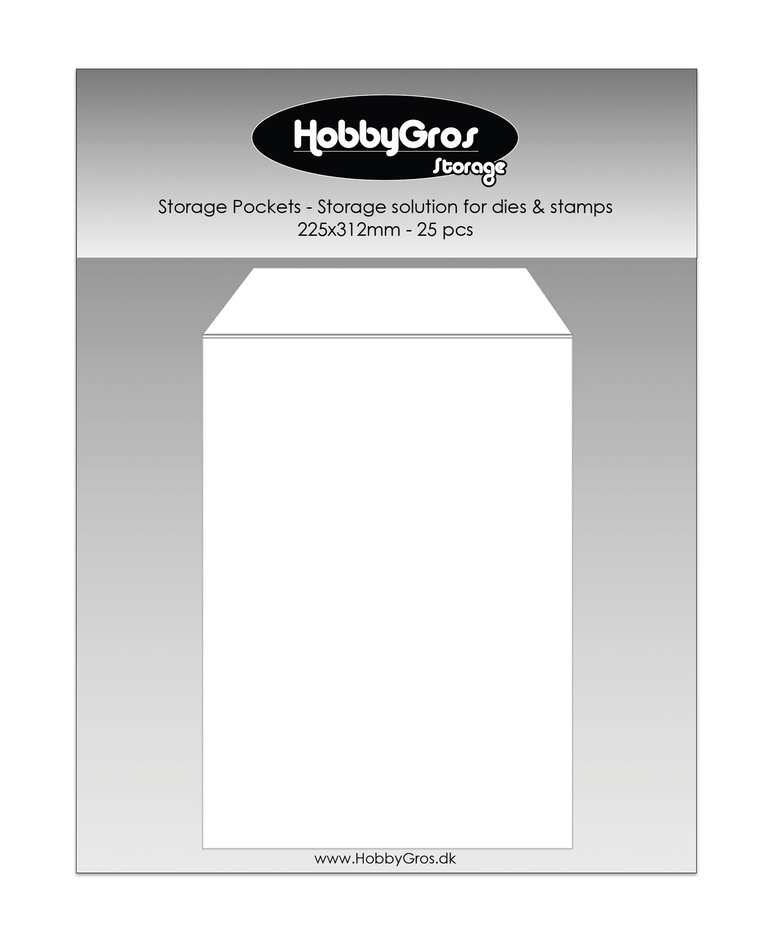 Hobbygros Storage Pockets, 22,5 x 31,2 cm, 25 pcs - SS148