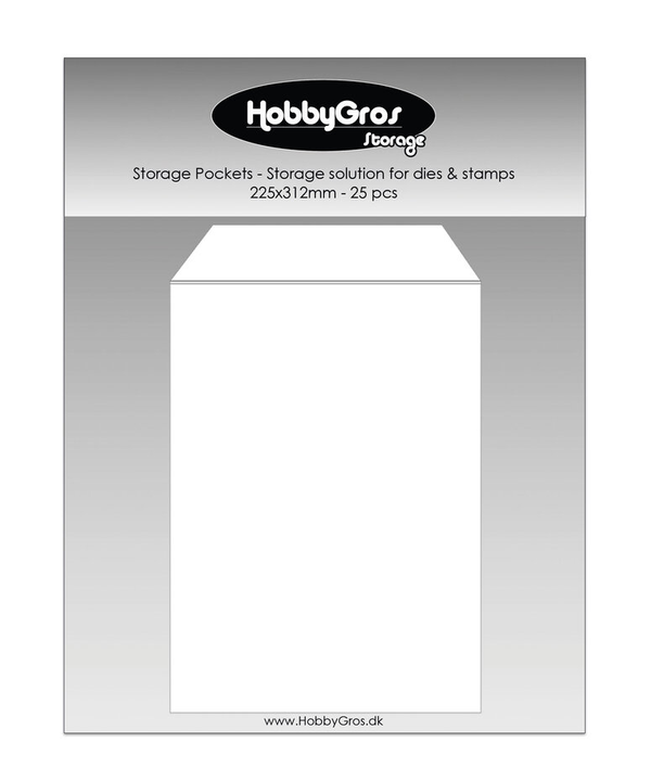 Hobbygros Storage Pockets, 22,5 x 31,2 cm, 25 pcs - SS148