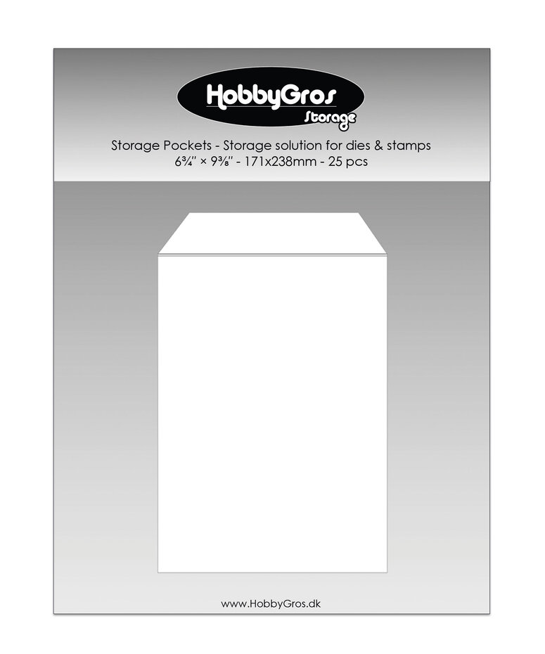 Hobbygros Storage Pockets, 17,1 x 23,8 cm, 25 pcs - SS147
