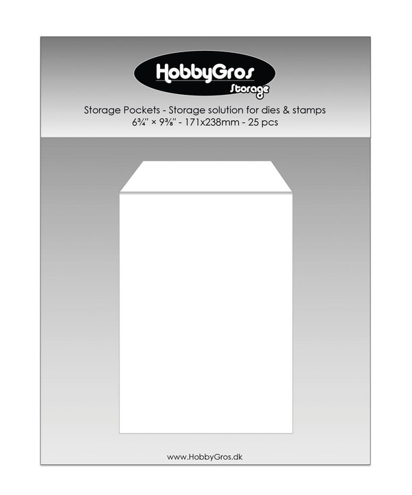 Hobbygros Storage Pockets, 17,1 x 23,8 cm, 25 pcs - SS147